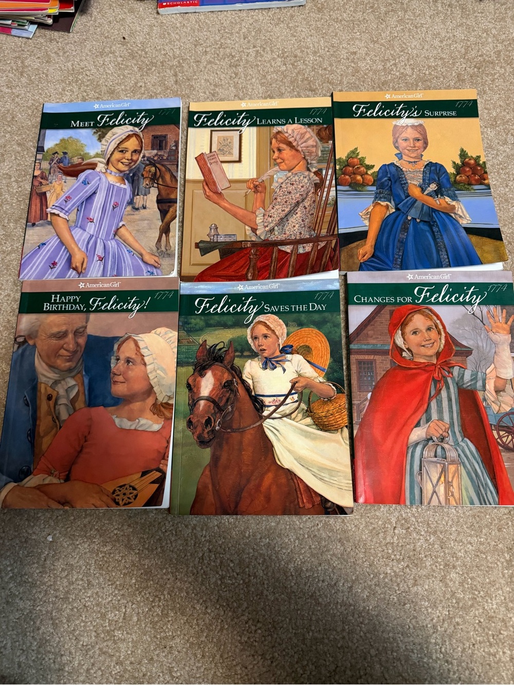 Lot of 6 paperback books American Girls Collection Felicity complete set 1-6